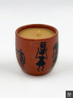 Ghar ko chakra (Cycle of house) ceramic candle