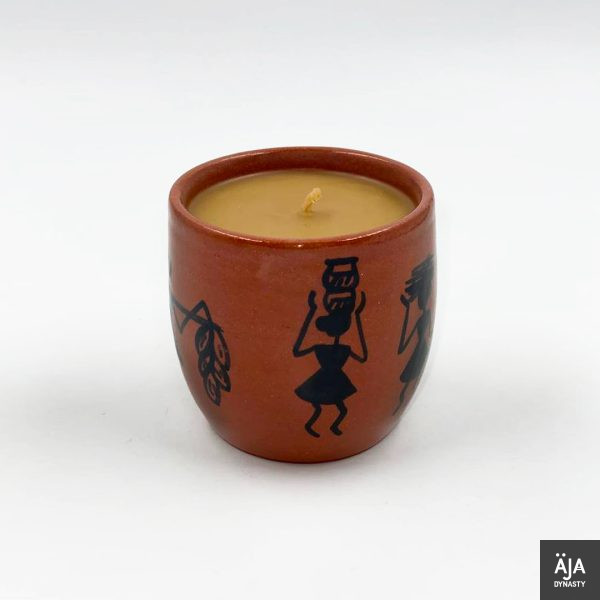 Ghar ko chakra (Cycle of house) ceramic candle