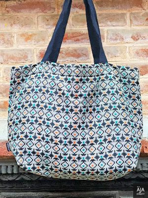Hima dhaka fabric tote bag