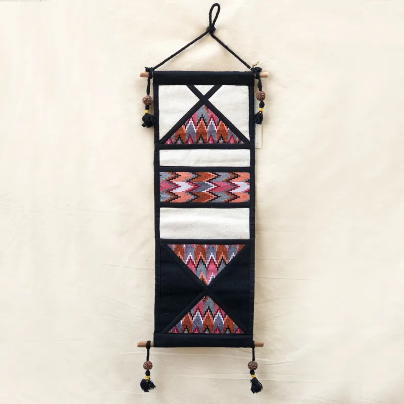 Alpana wall hanging decoration with pockets