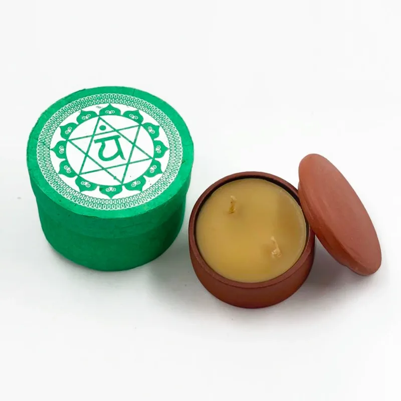 Heart chakra (Anahata) 7 chakra candle