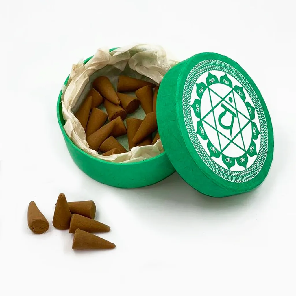 Heart chakra (Anahata) 7 chakra incense cones