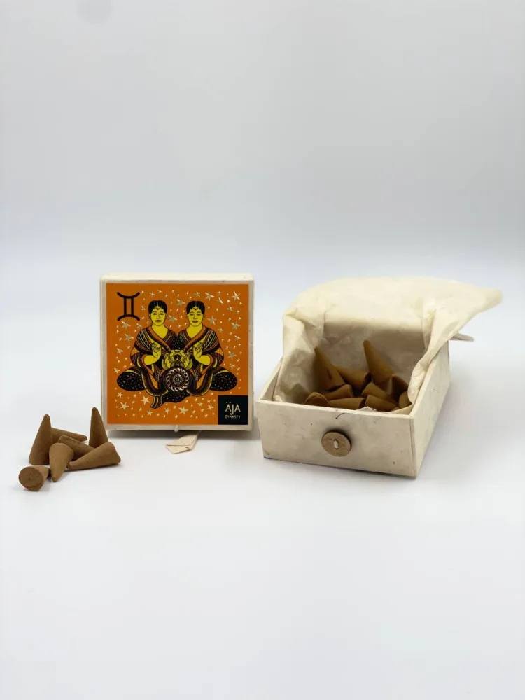 Gemini zodiac sign cone-shaped incense