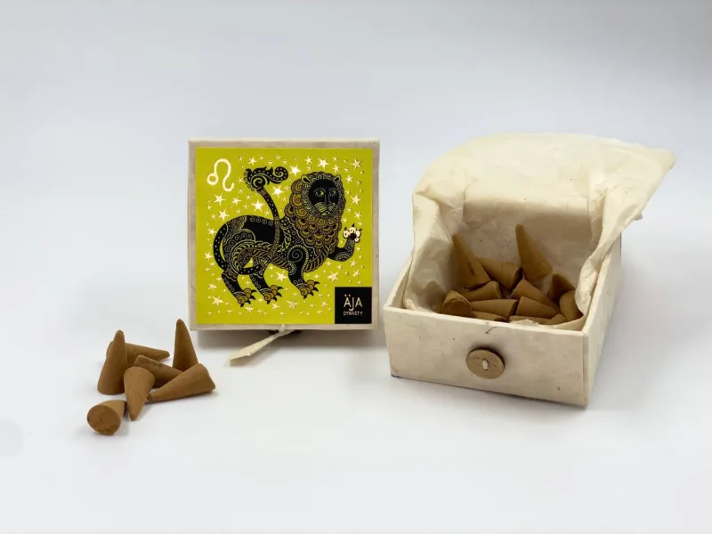 Leo zodiac sign cone-shaped incense