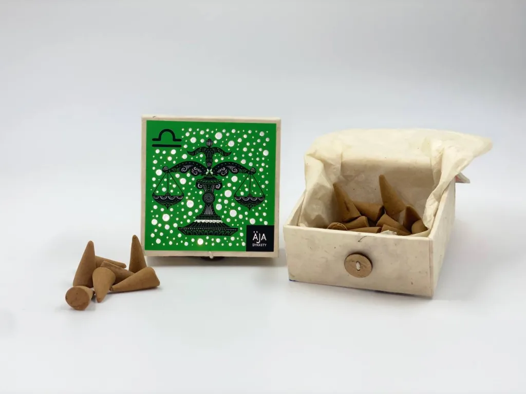 Libra zodiac sign cone-shaped incense