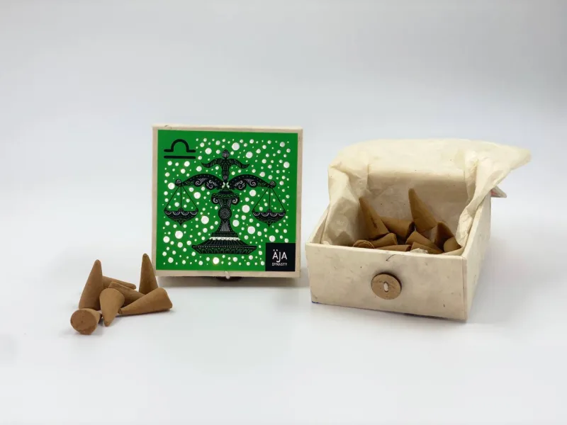 Libra zodiac sign cone-shaped incense