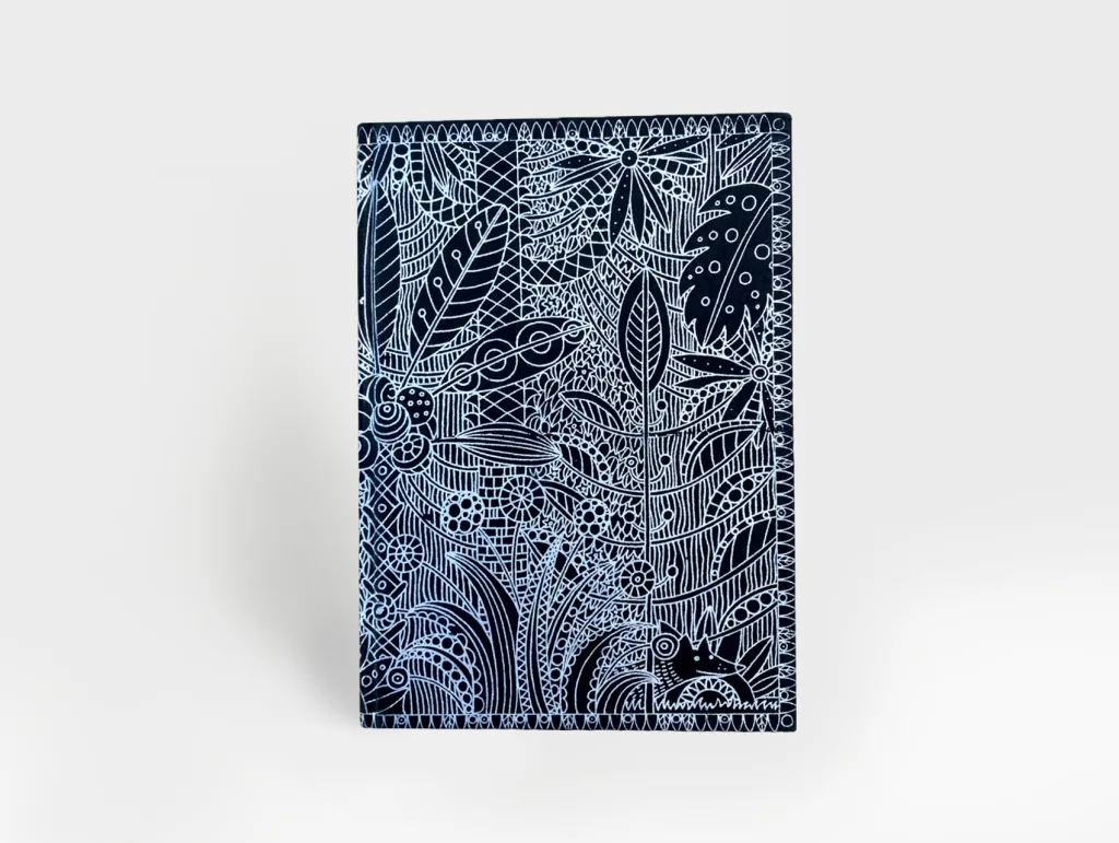 Magical garden, A5 lokta paper notebook