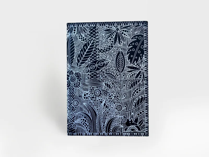 Magical garden, A5 lokta paper notebook