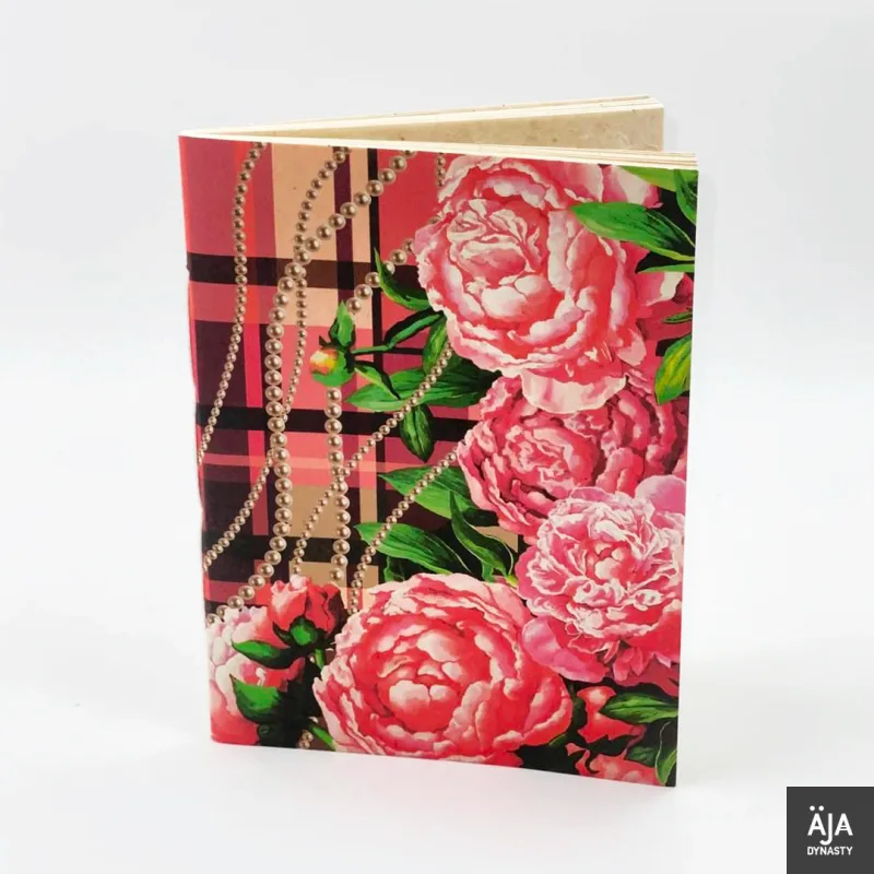 Peonies & pearls notebook