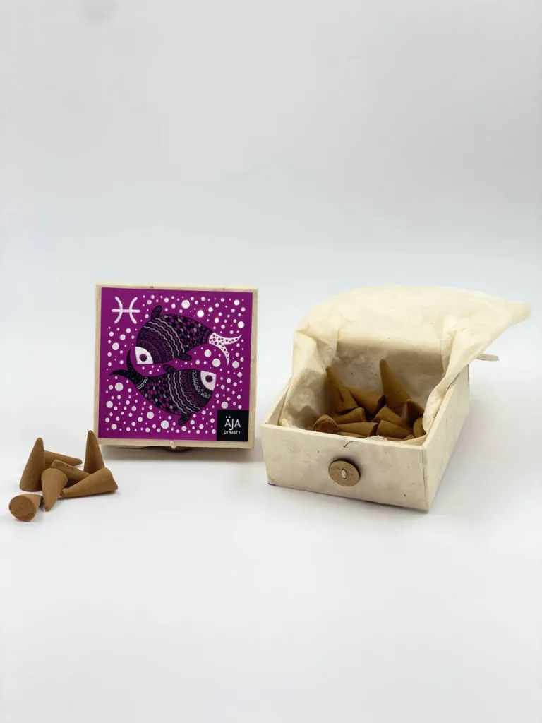 Pisces zodiac sign cone-shaped incense
