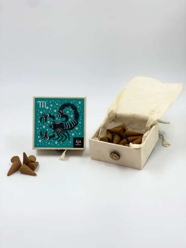 Scorpio zodiac sign cone-shaped incense