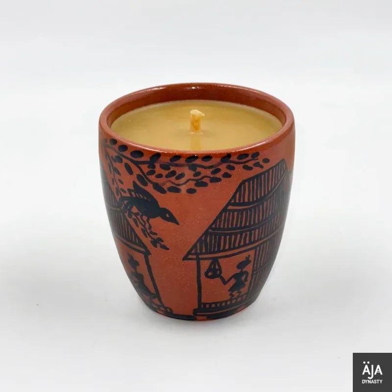 Aagan katha (Courtyard tales) ceramic candle