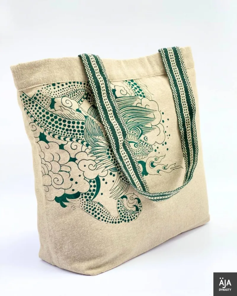 Ramailo dragon tote bag